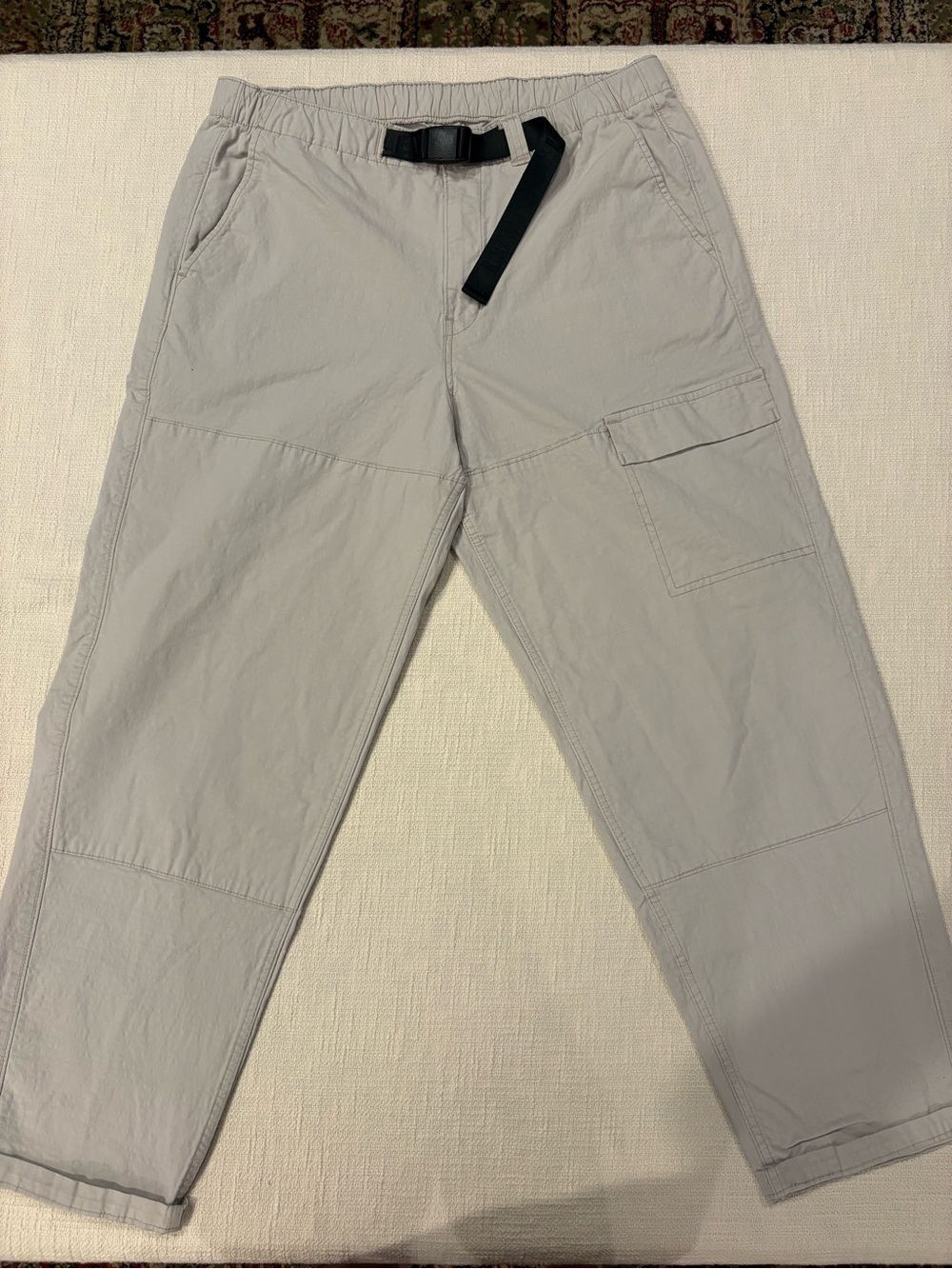 Levi's Light Gray Men's Cargo Pants with Webbing Belt
